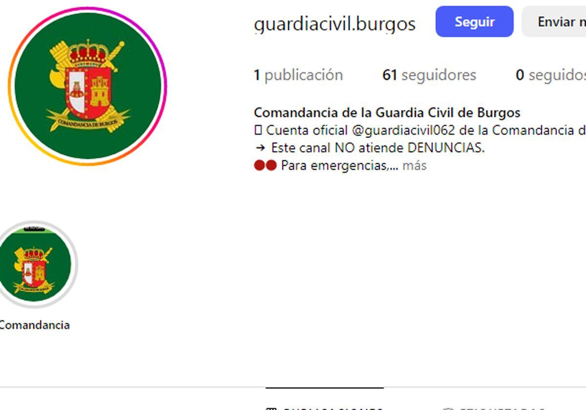 La Guardia Civil de Burgos inaugura cuenta oficial en Instagram