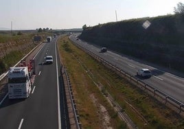 La AP-1 a la altura de Briviesca durante la mañana del viernes.