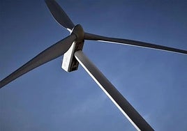 Imagen de archivo de un aerogenerador.
