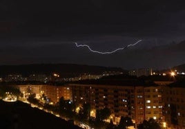 Tormenta eléctrica en Burgos.