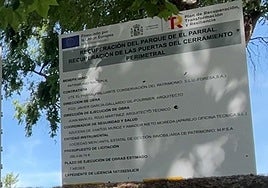 Anunccio de las obras del Parque de El Parral.