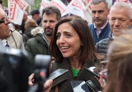 Esther Peña durante un acto en la ciudad de Burgos.