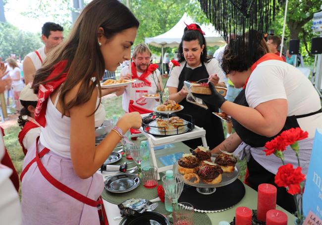 Los Gamones se han alado con el primer premio en el plato obligatorio del concurso gastronómico.