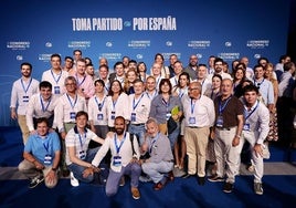 Foto de familia de la delegación de Burgos en el Congreso Nacional del PP.