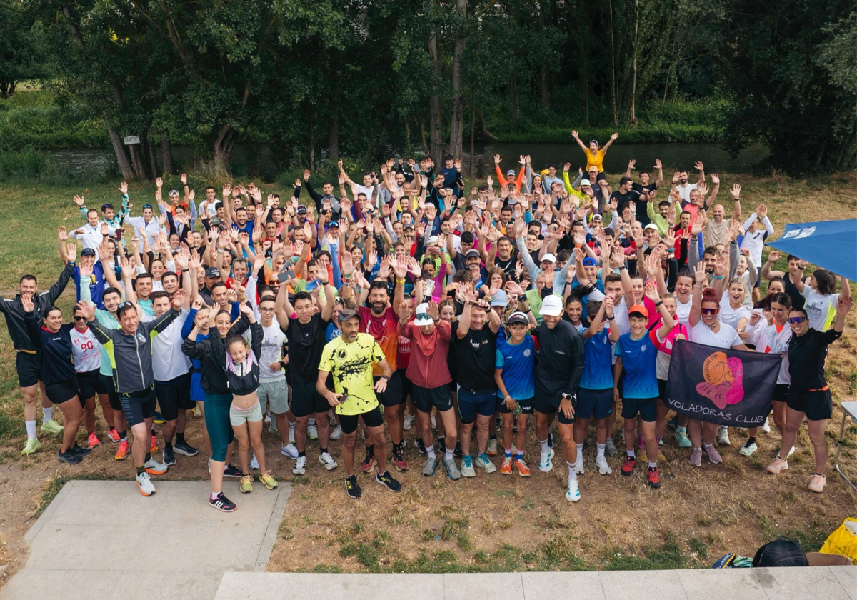 Todas las personas que participaron en el reto solidario 50-50-50 en Burgos