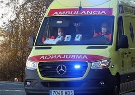 Los profesionales de Sacyl han acudido al lugar del accidente.