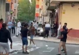 Imagen de la última trifulca ocurrida en la calle Hospicio de Aranda.