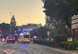 Dispositivo desplegado en el puente de Santa María de Burgos.