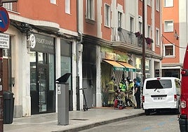 Vivienda incendiada en Burgos.