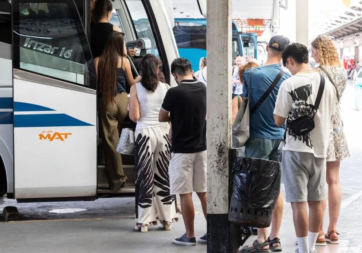 Imagen de una estación de autobuses de Castilla y León.