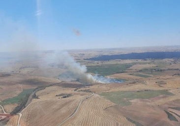 Controlado un incendio en terreno agrícola en un pueblo de Burgos