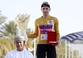 El burgalés ganó la clasificación de la combatividad en el Tour de Omán.