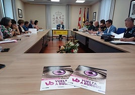 Reunión del operativo de seguridad de la XLVII edición de la Vuelta Ciclista a Burgos.
