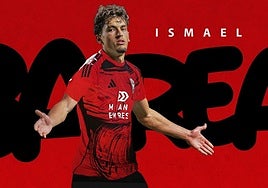 Cartel del fichaje de Ismael Barea por el CD Mirandés