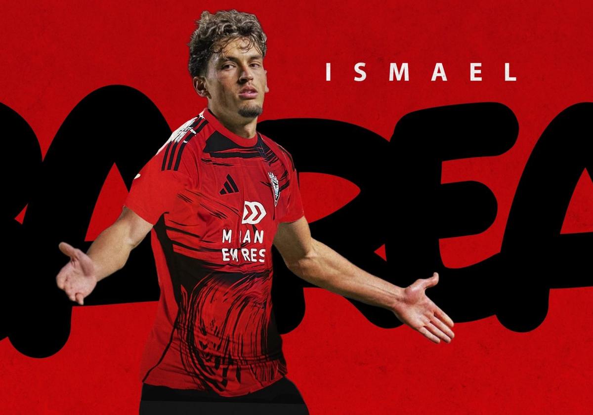 Cartel del fichaje de Ismael Barea por el CD Mirandés