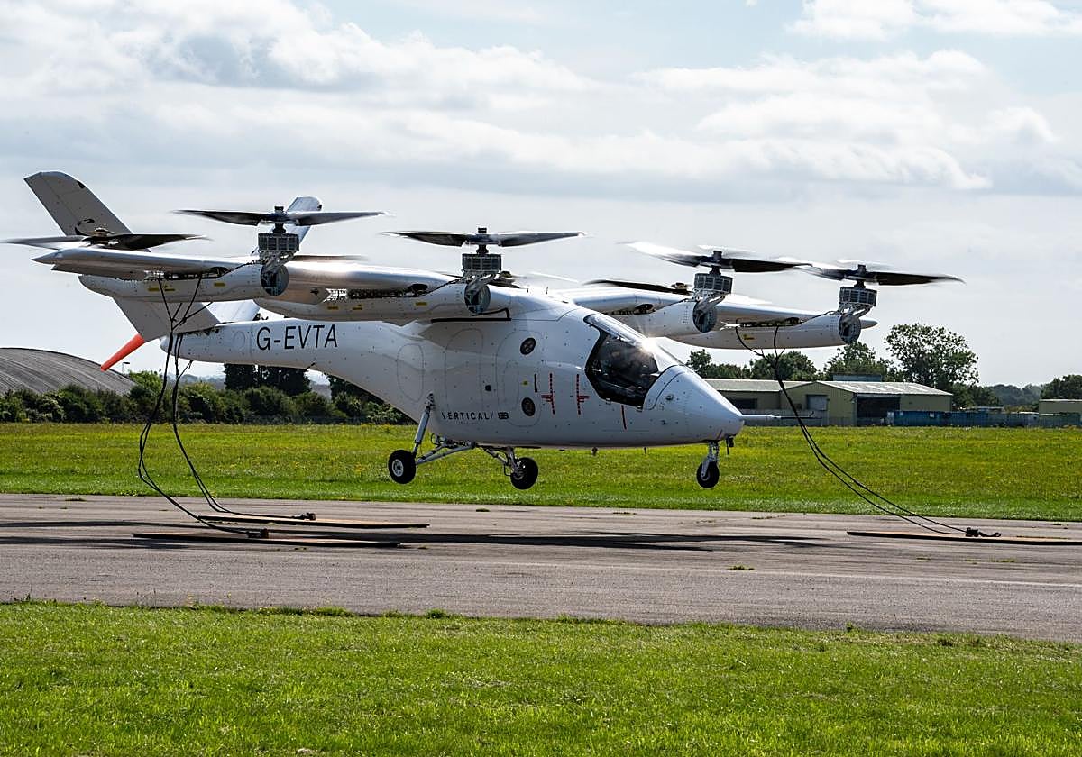 El VX4, en uno de sus despegues de prueba.