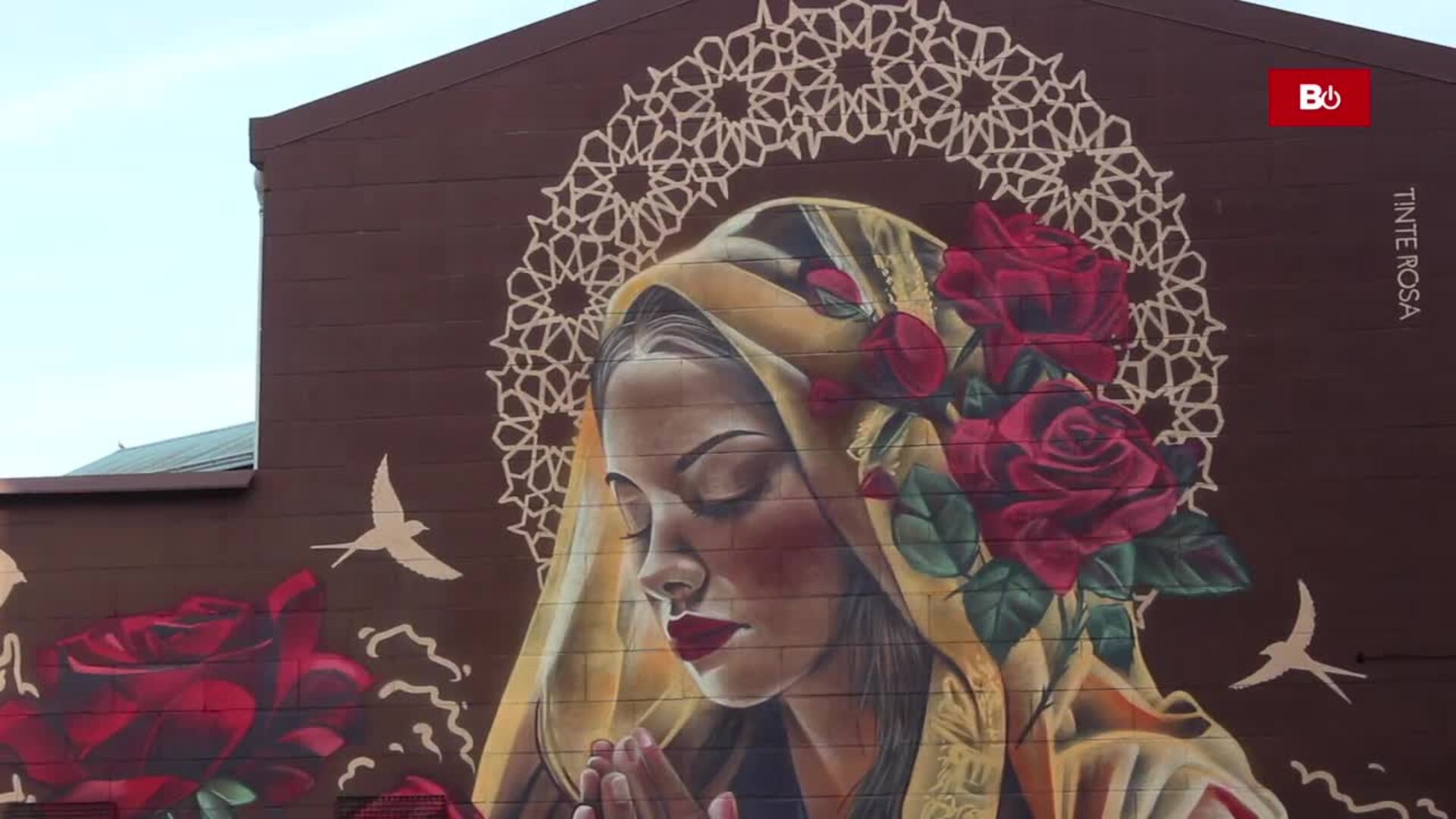 Un atrevido mural y religión, la fórmula para acercar la Iglesia a la gente en esta ciudad de Burgos