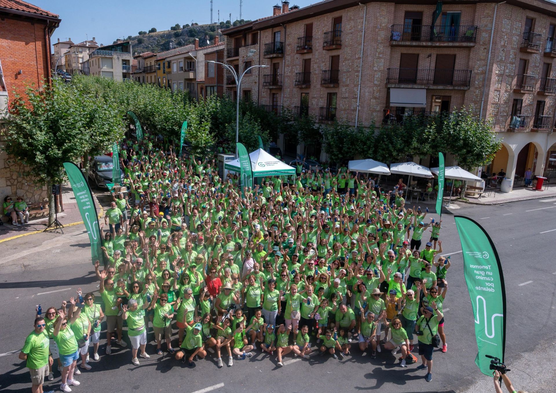 Participantes en la «V Marcha Huerta de Rey Contra el Cáncer».