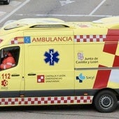 Ambulancia de Sacyl durante una intervención.