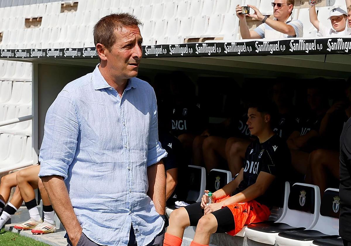 Ramis en el partido de pretemporada que enfrentó al Burgos CF y al Real Valladolid