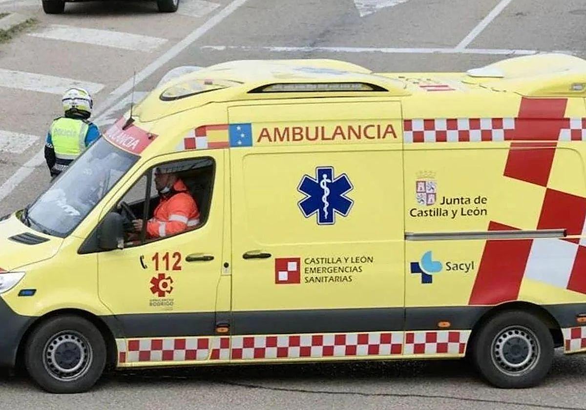 Ambulancia de Sacyl durante una intervención