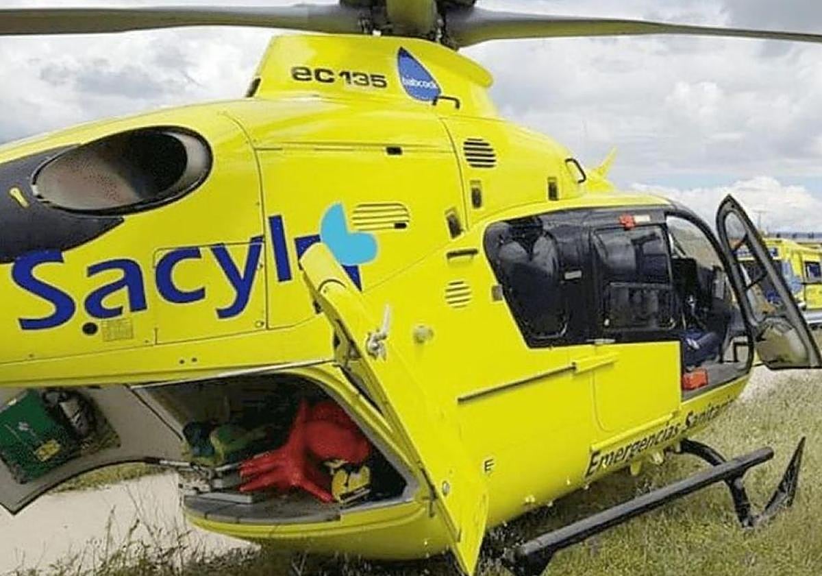 Helicóptero del Sacyl.