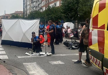 Muere un motorista en un accidente en pleno casco urbano de Burgos