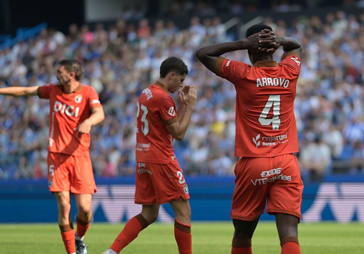 Imagen del partido entre el Deportivo y el Burgos CF.
