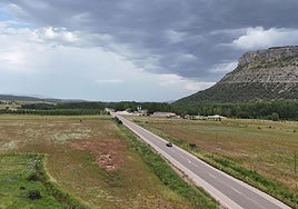 Carretera N-234 a su paso por la provincia de Burgos.