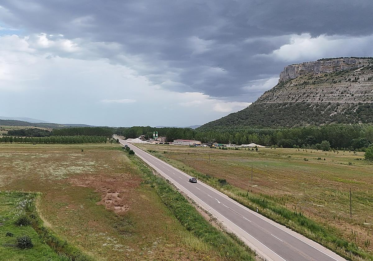 Carretera N-234 a su paso por la provincia de Burgos.