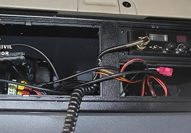 Estado del camión tras su robo.