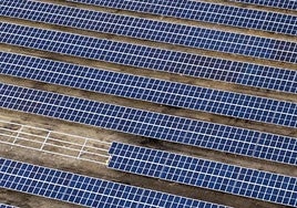 Planta solar fotovoltaica.