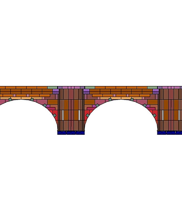 Imagen secundaria 2 - Fotografía antigua de Covarrubias con el puente original medieval y recreación del actual de cartón. 