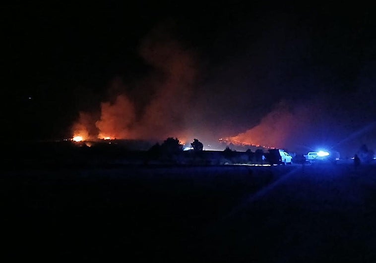 Incendio entre Palacios de la Sierra y Moncalvillo.