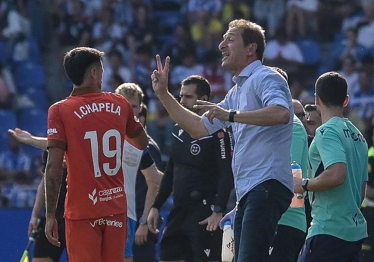 Ramis, en el área técnica de Riazor el pasado fin de semana.
