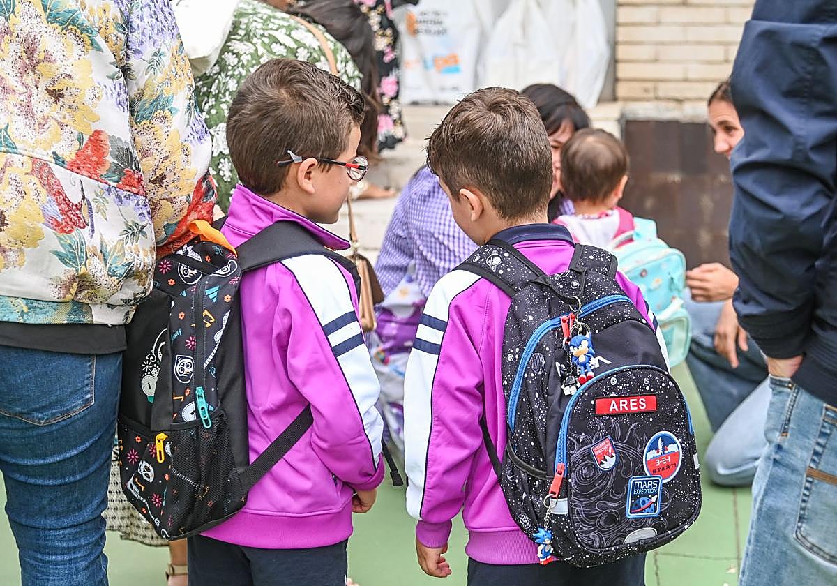 Inicio del curso escolar en un colegio de la ciudad de Burgos.