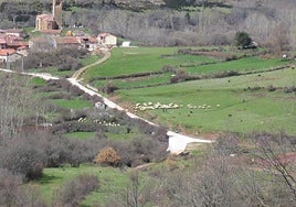 Riocavado de la Sierra desde el monte que va al sendero del minero.