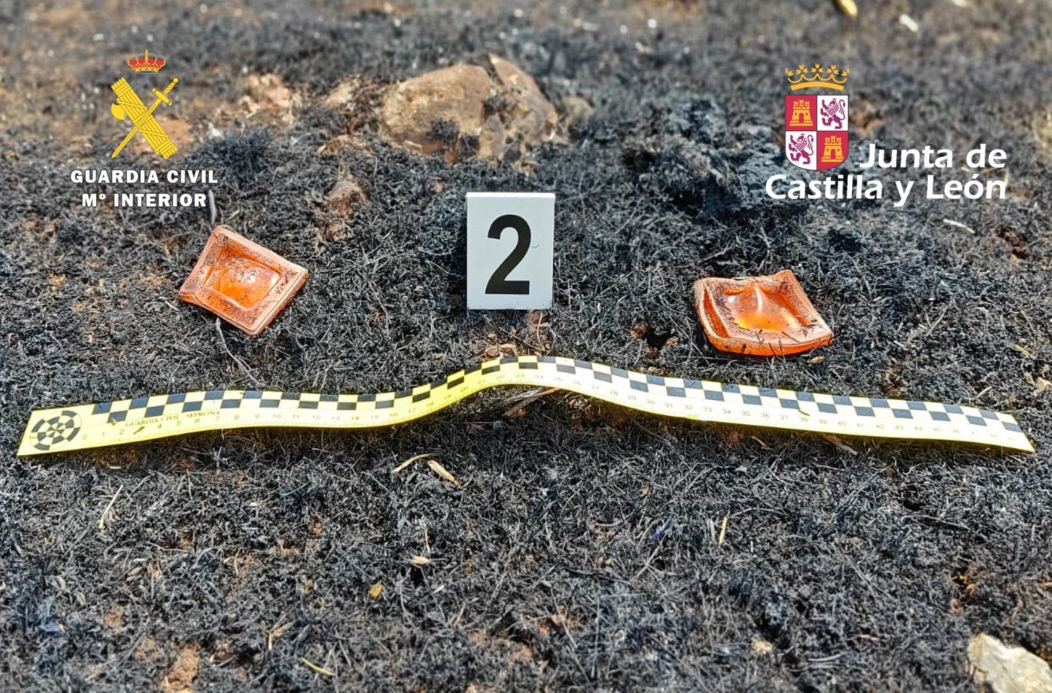 Pruebas del incendio de Marmellar de Arriba, en Burgos.