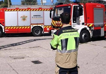Los Bomberos rescatan a un joven ciclista herido en el monte junto al hospital de Burgos
