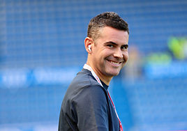 Fran Justo, entrenador del CD Mirandés antes del partido