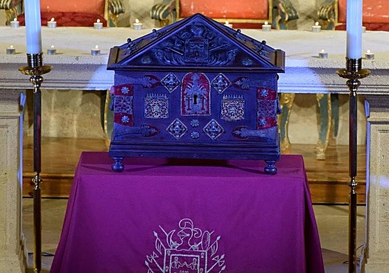 Cofre custodiado en Salas donde se guardan las cabeza de los siete infantes de Lara.