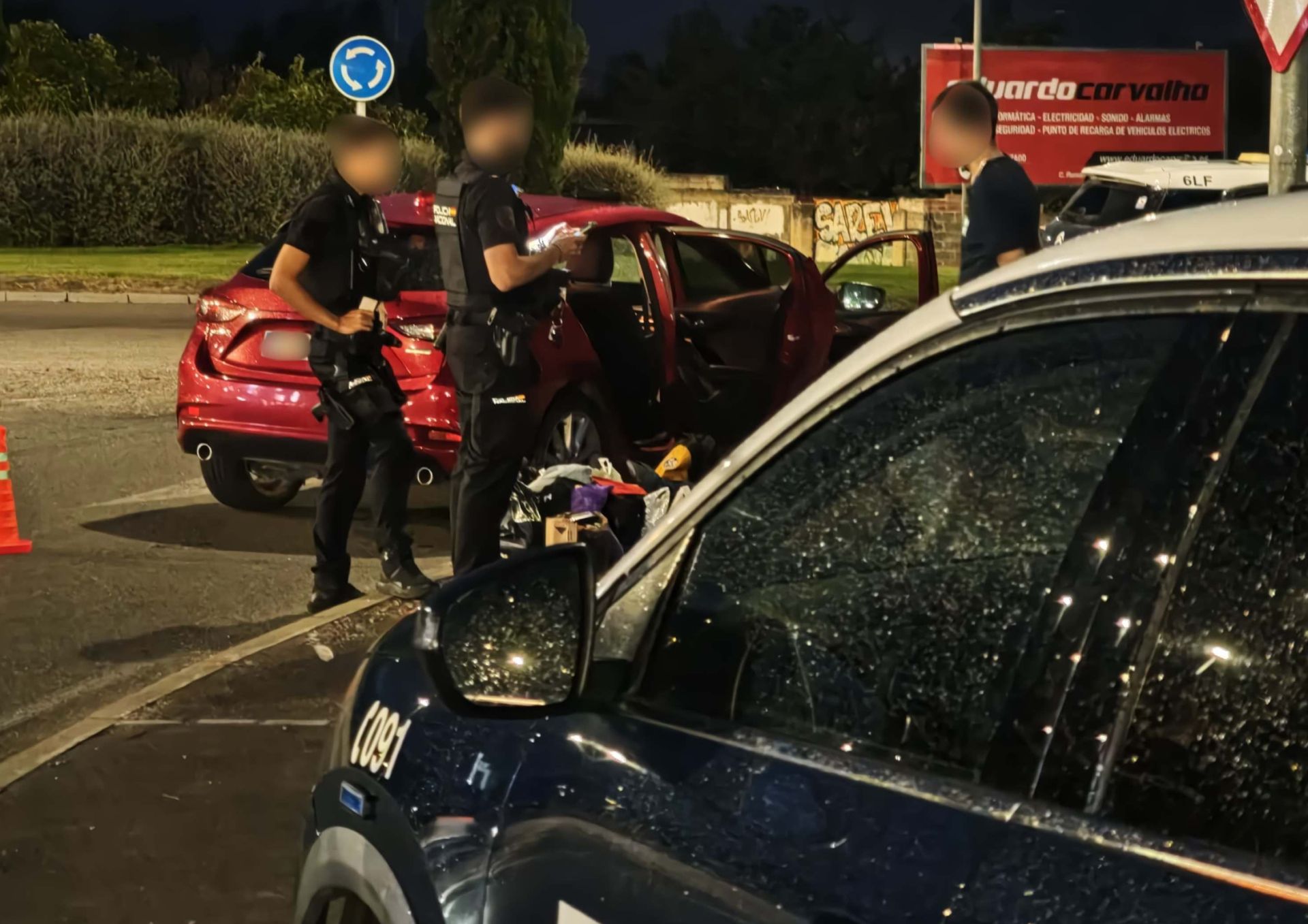 Imagen del dispositivo de seguridad en Miranda de Ebro