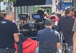 Imagen del rodaje de la película Buen Camino.