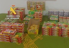 Petardos requisados por la Guardia Civil de Burgos.