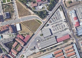 Vista aérea del recinto de Carretera de Poza.