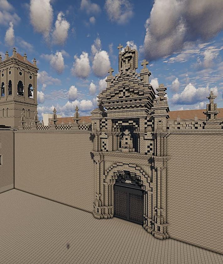 Imagen secundaria 2 - Las Huelgas, el monasterio de San Pedro Cardeña y el Hospital del Rey, en Minecraft.