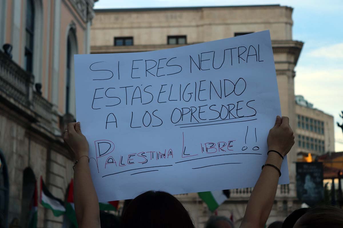 Así ha sido en imágenes la multitudinaria e improvisada manifestación por Gaza en Burgos