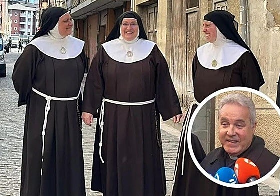 Las monjas cismáticas de Belorado y el arzobispo de Burgos, Mario Iceta, en el círculo en la esquina derecha, en una de sus citaciones en los Juzgados de Briviesca.