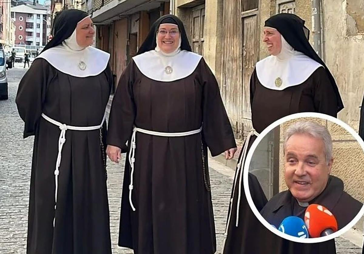 Las monjas cismáticas de Belorado y el arzobispo de Burgos, Mario Iceta, en el círculo en la esquina derecha, en una de sus citaciones en los Juzgados de Briviesca.