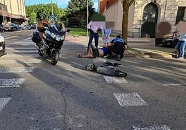 Imagen de archivo de un accidente con un patinete ocurrido en Burgos.